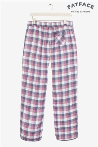 Fat Face Multi Coloured Quilted Check Pyjama Bottom
